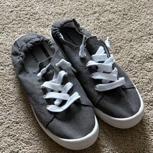Maurices Charcoal Sneakers with White Laces